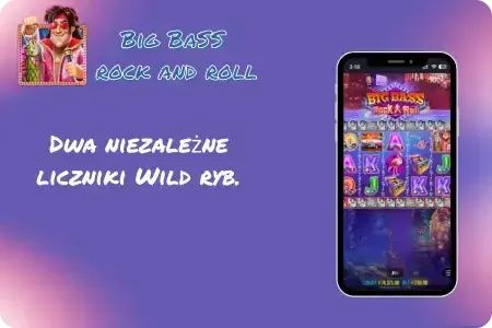 Mobilna gra Big Bass Rock and Roll z dwoma niezależnymi licznikami Wild ryb